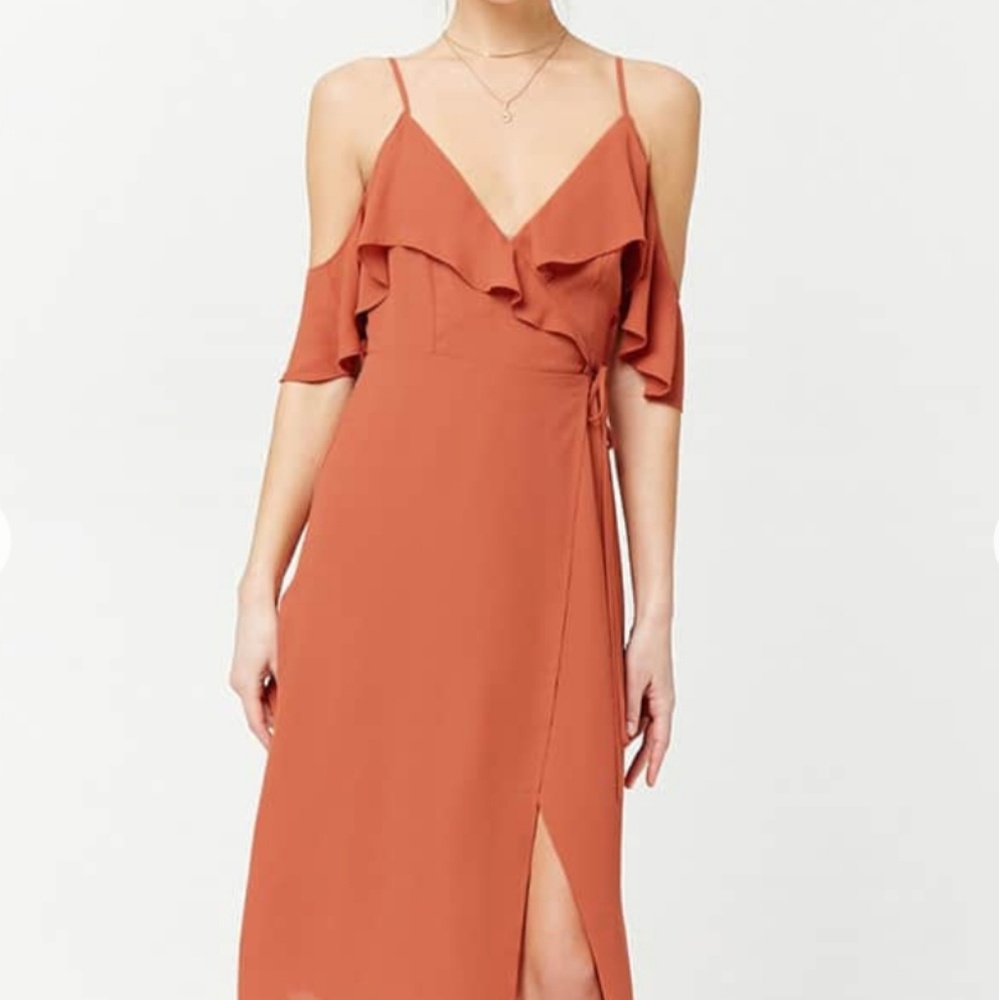 Wrap Dress Open Shoulder